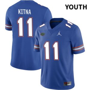 Youth Florida Gators #11 Jalen Kitna NCAA Jordan Brand Royal NIL 2022 Authentic Stitched College Football Jersey TXM1662VV